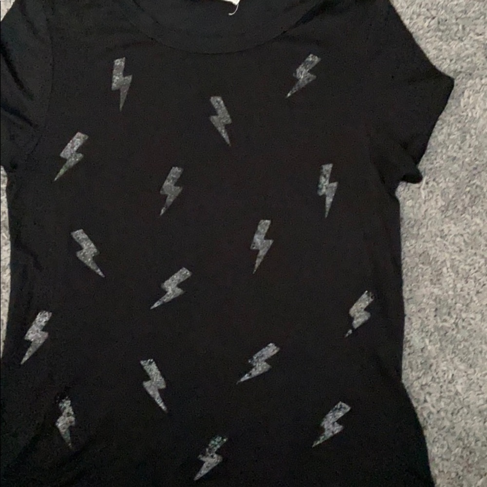 black lightning bolt top